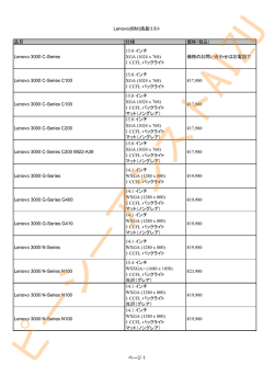 Lenovo 3000 C-Series 15.0 インチ XGA (1024 x 768)