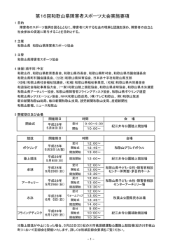 第16回和歌山県障害者スポーツ大会実施要項