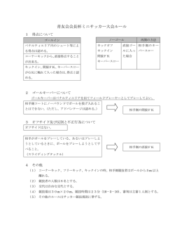 青友会会長杯ミニサッカー大会ルール