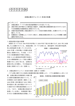 米国企業のクレジット状況の改善