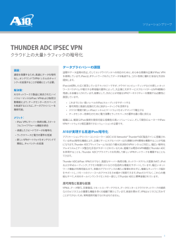 IPsec VPN - A10ネットワークス
