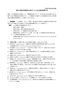 銅及び銅合金薄板条の曲げによる応力緩和試験方法