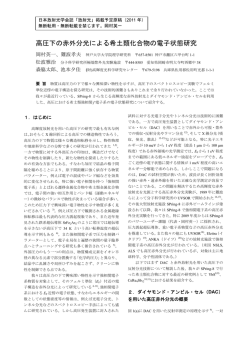7．「高圧下の赤外分光による希土類化合物の電子状態研究」
