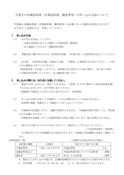 卒業証明書、調査書等 - 神奈川県立湘南高等学校