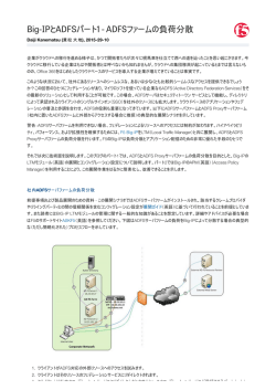 Big-IPとADFSパート1 - ADFSファームの負荷分散