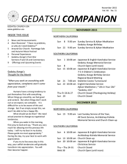 GEDATSU COMPANION - Gedatsu Church of America