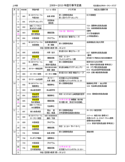 2009&sim;2010 年度行事予定表