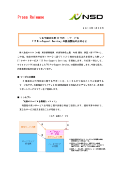 リスク細分化型IT サポートサービス「IT Pro-Support