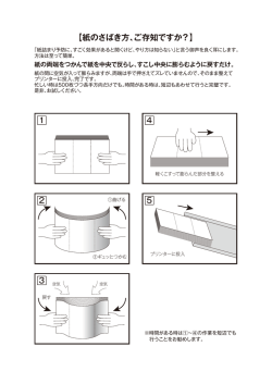 紙のさばき方、ご存知ですか？