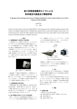 超小型衛星搭載用カメラによる 形状推定の誤差及び精度評価