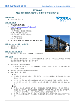 BIZ SAITAMA 2016 BZ16-036 埋設された海水用配管の被覆防食の