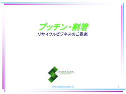 プッチン・割箸 - 環境問題をシステムで構築する 株式会社システムブレイン