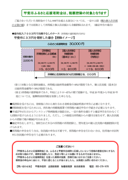 甲斐市ふるさと応援寄附金は、税額控除の対象となります