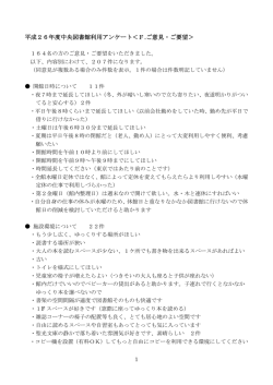 自由記入欄のご意見について