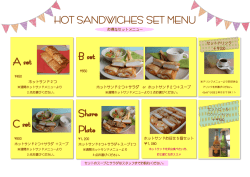 HOT SANDWICHES SET MENU B set A set C set