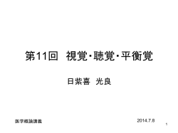 第11回 視覚・聴覚・平衡覚 講義スライド