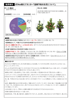結果報告 3月Web教えてモニター「迎春予約の生花について」