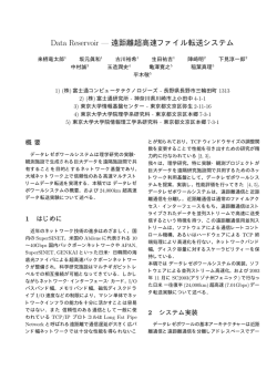 Data Reservoir &mdash; 遠距離超高速ファイル転送システム