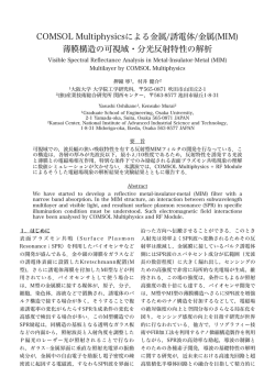 COMSOL Multiphysicsによる金属/誘電体/金属(MIM) 薄膜構造の可視