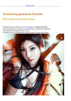 Vermietung japanische Karaoke