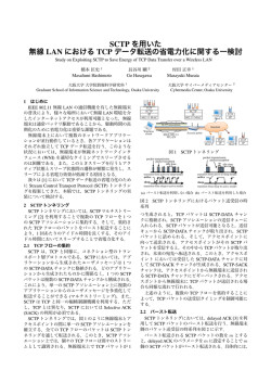 SCTP を用いた 無線 LAN における TCP データ転送の省
