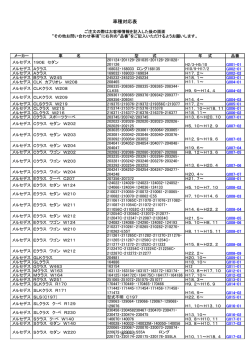 車種対応表 - autostation