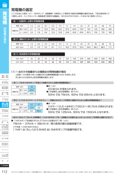 発電機の選定