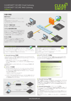 CLEARSWIFT SECURE Email Gateway CLEARSWIFT SECURE