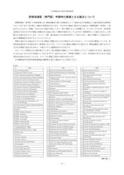 研修指導医（専門医）申請時の業績となる論文について