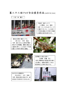 第二十二回フォト句会優秀作品（24年9月10日）