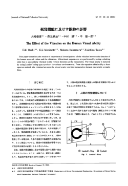 視覚機能に及ぼす振動の影響