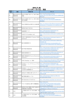 参考URL集 2015年11月19日 確認