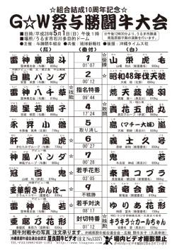 G  W祭与勝闘牛大会