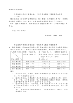 魚津市告示第 38号 指定地域の特定工場等において発生する騒音の