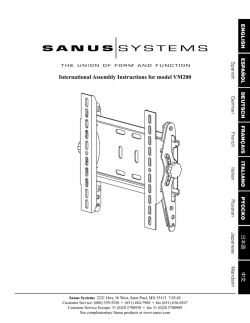 International Assembly Instructions for model VM200
