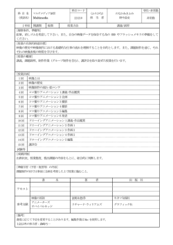科目コード 専任・非常勤 科 目 名 (英語名) Multimedia 221210