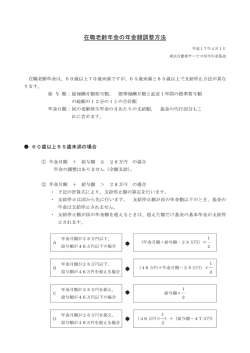 在職老齢年金の年金額調整方法