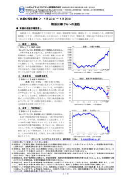 来週の投資環境 - しんきんアセットマネジメント投信
