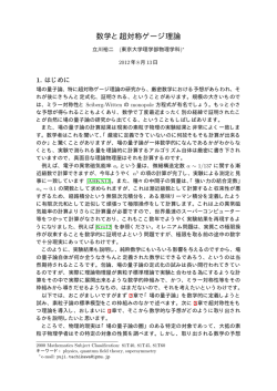 数学と超対称ゲージ理論