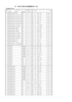 (5) 平成27年度文学部開講科目一覧