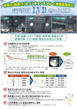 Page 1 LVD:LowVoltage Dischage(無電極放電ランブ/lnduction Lamp