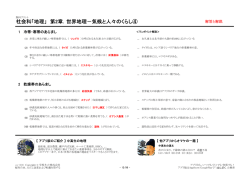 社会科「地理」 第2章．世界地理－気候と人々のくらし④