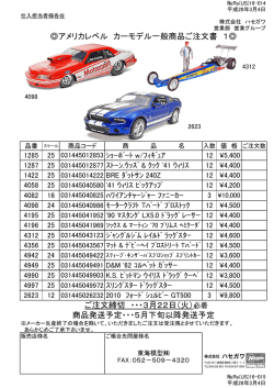 商品発送予定・・・5月下旬以降発送予定 アメリカレベル カーモデル一般