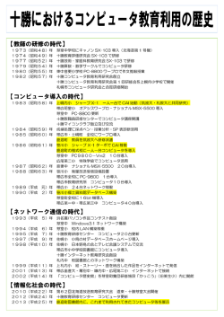 十勝におけるコンピュータ教育利用の歴史