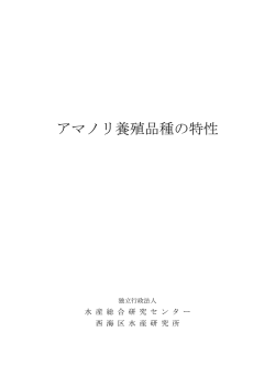 アマノリ養殖品種の特性