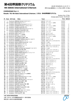第4回堺国際クリテリウム（PDF）
