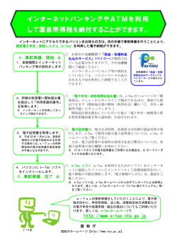 インターネットバンキングやATMを利用 して源泉所得税を納付することが