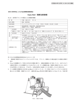 No.021 室内用ブランコの部品による頭蓋内損傷