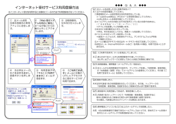 インターネット受付サービス利用登録方法