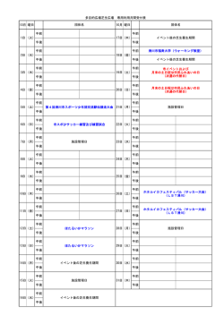 10月 曜日 10月 曜日 午前 午前 午後 午後 午前 午前 午後 午後